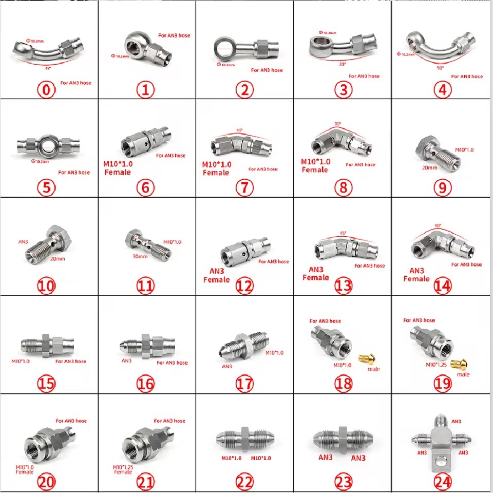 Brake Line Motorcycle - 01PC AN3 AN4 Гидравлический тормозной шланг