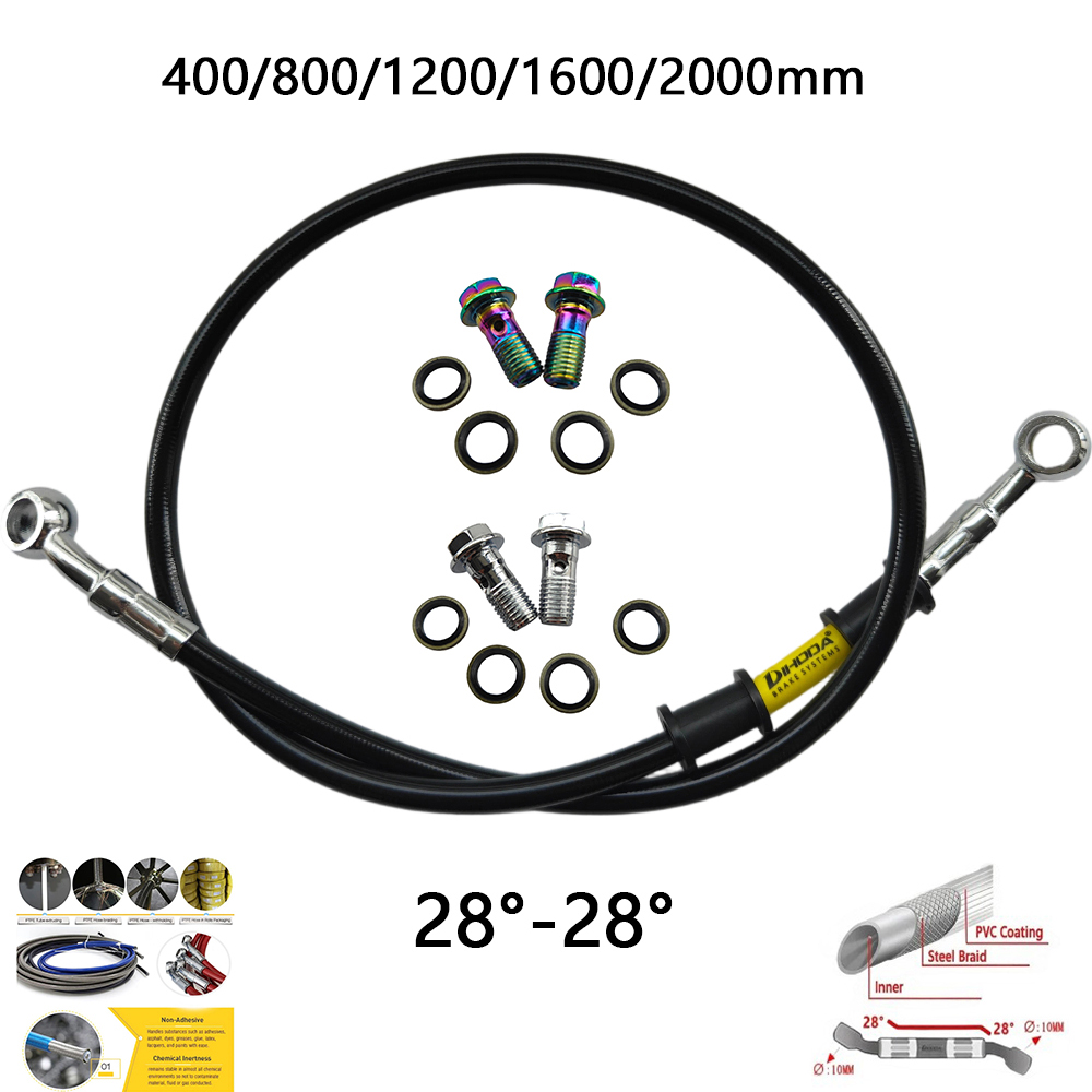 28 ° -28 °   Черные плетеные б – обзор и цена Brake Line Motorcycle