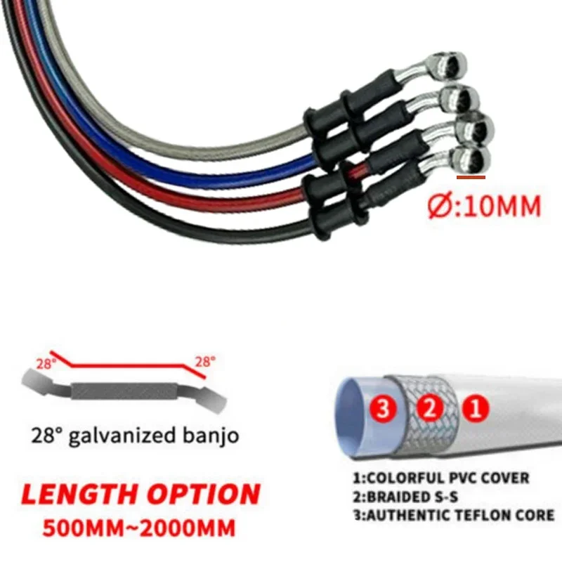 2X Универсальный 30см-220см 28 – обзор и цена Brake Line Motorcycle